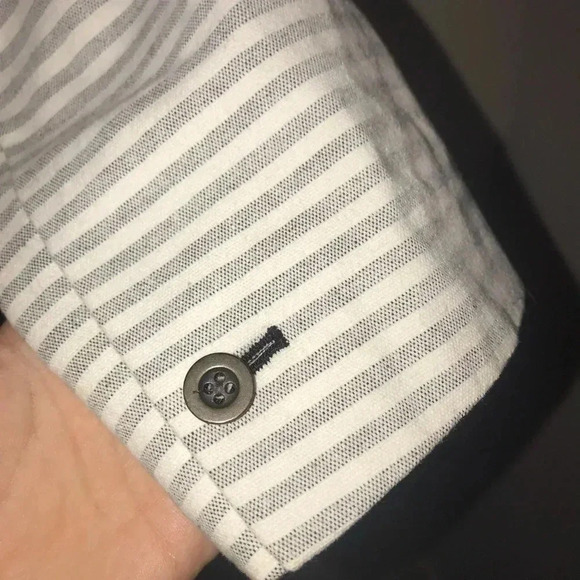 Grey and White Striped Blazer - Picture 4 of 5